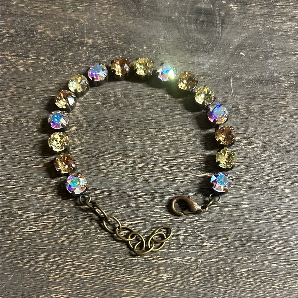 Catherine Popesco Gold and Crystal Bracelet